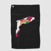 Florida-Flagge und -Karte Golfhandtuch (Vorderseite)