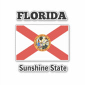 Florida-Flagge und Staat-Motto Aufkleber (Vorderseite)