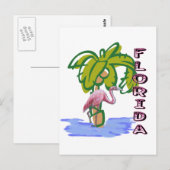 Florida Flamingo Postkarte (Vorne/Hinten)