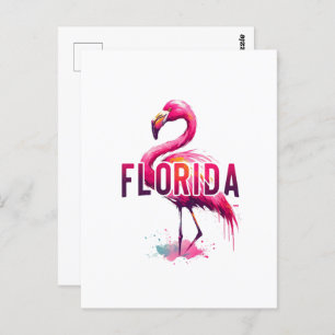 Florida, Flamingo, Postüberquerung Postkarte