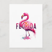Florida, Flamingo, Postüberquerung Postkarte (Vorderseite)