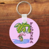 Florida Flamingo Schlüsselanhänger (Vorderseite)