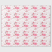 Florida-Flamingo-tropischer Geschenkpapier (Flach)