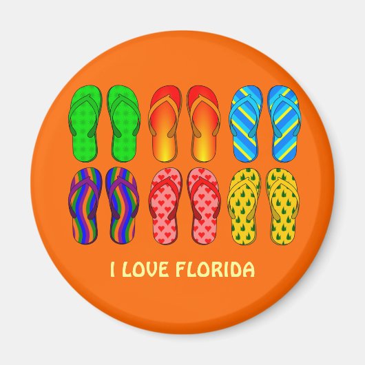 Florida: Flip Flops Magnet (Vorne)