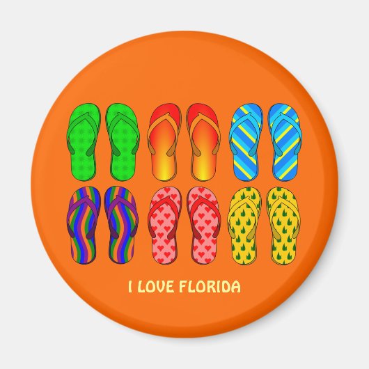 Florida: Flip Flops Magnet (Vorne)
