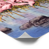 Florida Flock von Coral Flamingos Poster (Ecke)