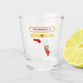 FLORIDA, FLORIDA MAP, USA. SAMER BRASIL SCHNAPSGLAS