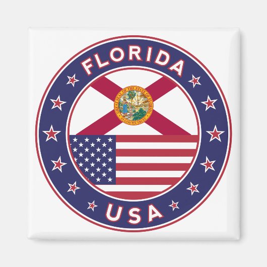 Florida, Florida-T - Shirt, Florida-Aufkleber Magnet (Vorne)
