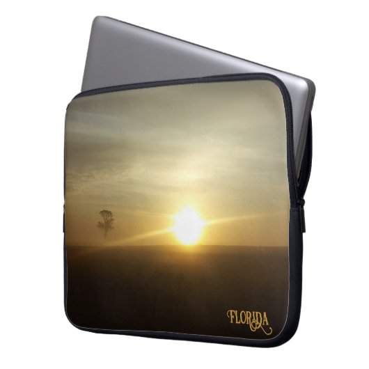 Florida Foggy Morning Sunrise Natural Fotografy Laptopschutzhülle (Vorderseite Links)