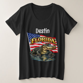 Florida Frauen Dunkel Große Größe T-Shirt