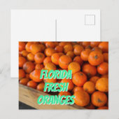 FLORIDA FRESH ORANGES Farmer's Market Grove Postkarte (Vorne/Hinten)