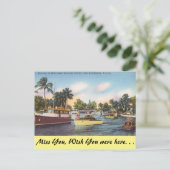 Florida, Ft. Lauderdale, Bootstadt Postkarte (Stehend Vorderseite)