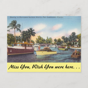 Florida, Ft. Lauderdale, Bootstadt Postkarte