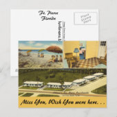Florida, Ft. Pierce, Sea Shore Apartments Postkarte (Vorne/Hinten)