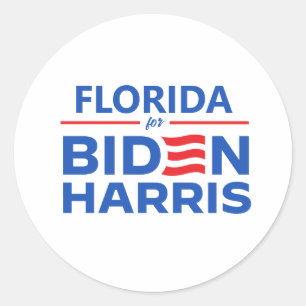 Florida für Biden Harris Runder Aufkleber