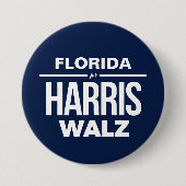 Florida für Harris Walz Button (Vorderseite)