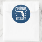 FLORIDA FÜR HILLARY RUNDER AUFKLEBER (Tasche)