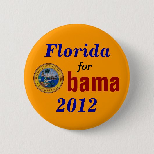 Florida für Obama 2012 Button (Vorderseite)