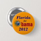 Florida für Obama 2012 Button (Vorne & Hinten)