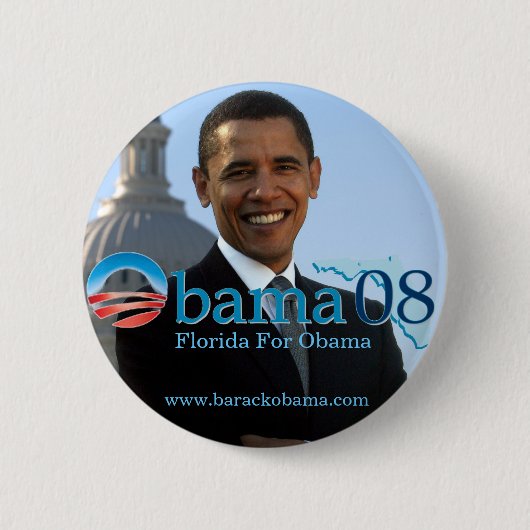 Florida für Obama-Knopf Button (Vorderseite)