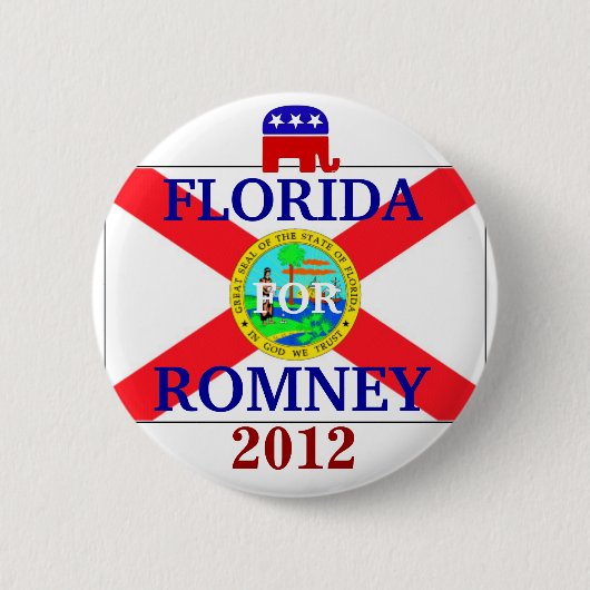 Florida für Romney 2012 Button (Vorderseite)