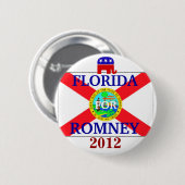 Florida für Romney 2012 Button (Vorne & Hinten)