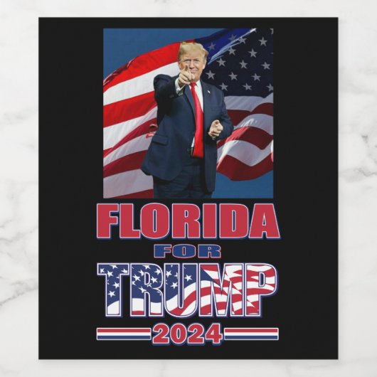 Florida für Trump Weinetikett (Einzelnes Label)