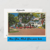 Florida, Gainesville, Weiße Haus Hotel Postkarte (Vorne/Hinten)