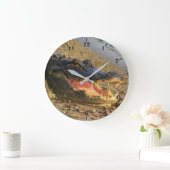 Florida-Gator-Portrait Große Wanduhr (Zuhause)