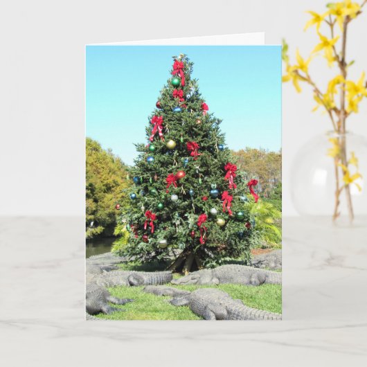 Florida Gator Weihnachtskarte Karte (Gelbe Blume)