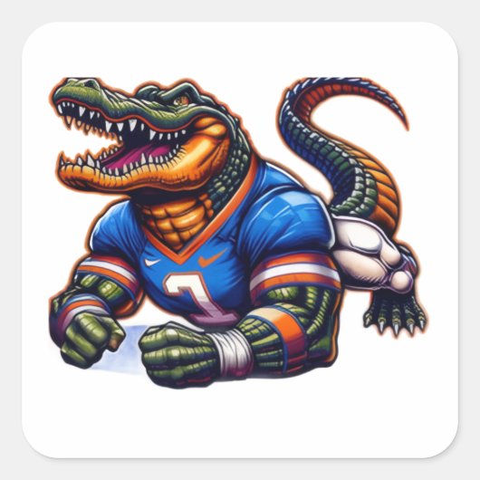 Florida gators  quadratischer aufkleber (Vorderseite)