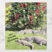 Florida Gators Weihnachtsweinlabel Weinetikett (Einzelnes Label)
