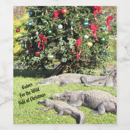Florida Gators Weihnachtsweinlabel Weinetikett (Einzelnes Label)