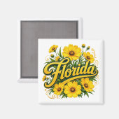 Florida-Gelbstern-Wildblume Magnet (Vorderseite/Rückseite)
