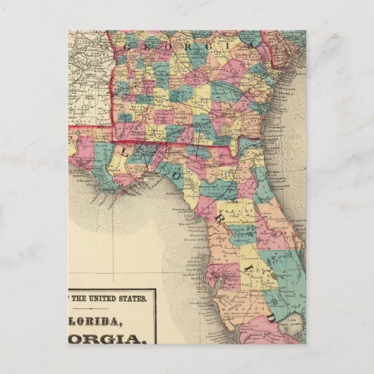 Florida, Georgien und South Carolina 2 Postkarte (Vorderseite)