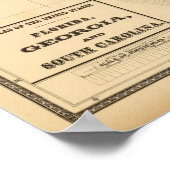 Florida, Georgien und South Carolina Poster (Ecke)