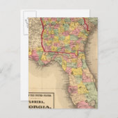 Florida, Georgien und South Carolina Postkarte (Vorne/Hinten)