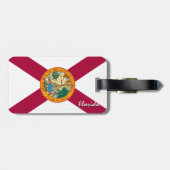 Florida-Gepäckmarken, patriotische Florida-Flagge Gepäckanhänger (Rückseite horizontal)