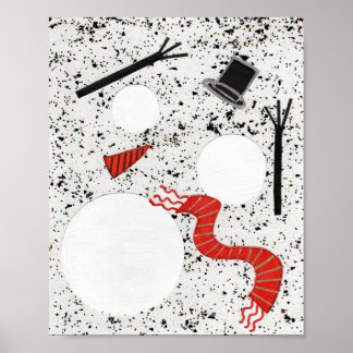 Florida geschmolzener Schneemann Poster