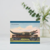 Florida Giant Alligator Vintage Reise Postkarte (Stehend Vorderseite)