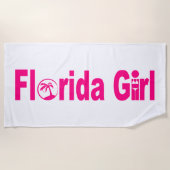 Florida Girl Beach Handtuch (Vorderseite)