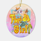 Florida Girl Keramik Ornament (Links)
