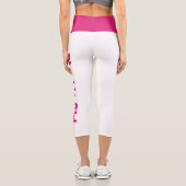 Florida Girl White & Pink High Waisted Capris (Rückseite)