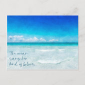 Florida Golf Coast Tropical Aquamarin Blue Beach Z Postkarte (Vorderseite)