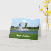 Florida Golf Course Custom Geburtstagkarte Karte (Gelbe Blume)