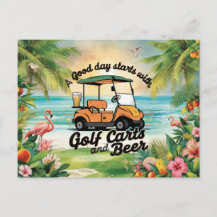 Florida-Golfparty lustiger Spruch für Golfer  Postkarte