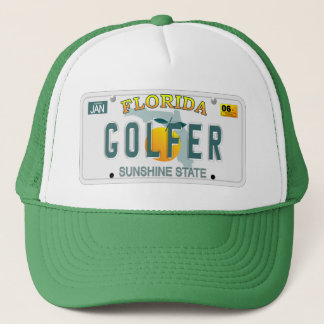 Florida-Golfspieler-Kfz-Kennzeichenhut Truckerkappe