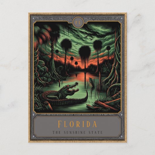 Florida | Gothic Art Postkarte (Vorderseite)
