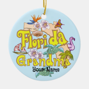 Florida Grandma Keramik Ornament