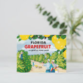 Florida Grapefruit 1930er Jahre Vintage Poster Postkarte (Stehend Vorderseite)